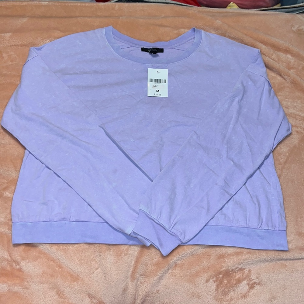 Forever 21 Drop Sleeve Crew Top Lavender